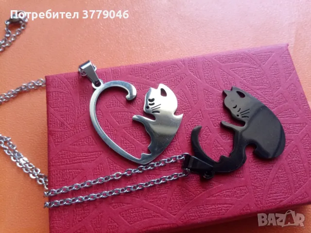 Комплект колиета Обичам котките , снимка 6 - Бижутерийни комплекти - 50322501