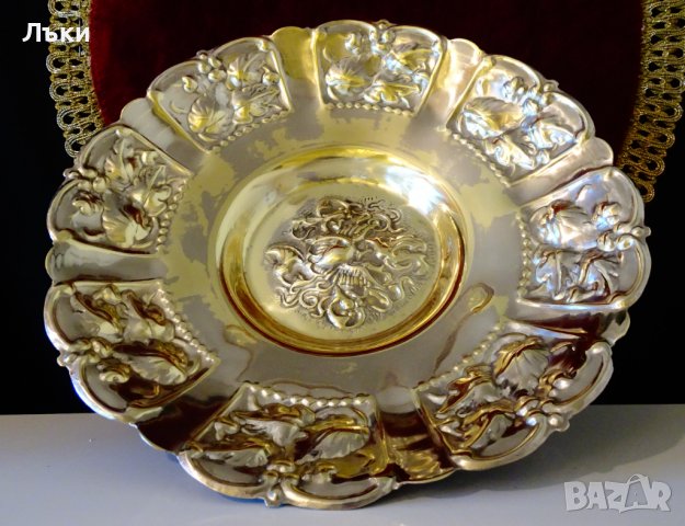  Бронзова фруктиера,салатиера Феникс,барок. , снимка 11 - Антикварни и старинни предмети - 39182824