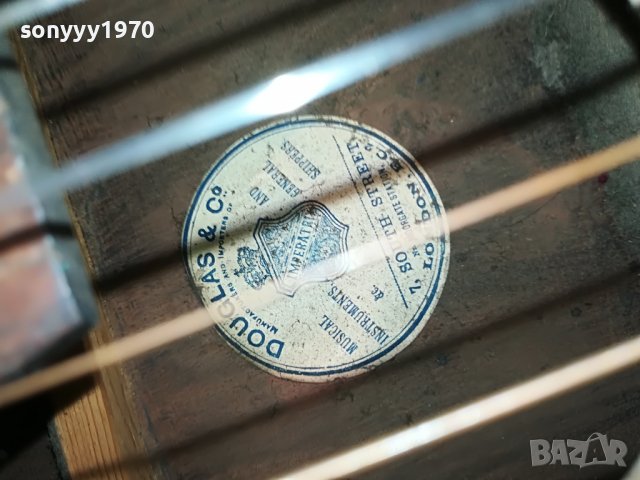 SOLD-ПОРЪЧАНА!!!DOUGLAS & CO LONDON GUITAR ANTIQUE-ВНОС АНГЛИЯ 1911221653, снимка 5 - Китари - 38726242