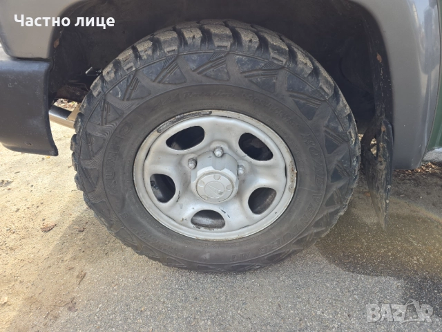 4 броя гуми 235/75/15 Kumho с джанти 5х139.7 за фероза, витара, джимни,нива, снимка 3 - Гуми и джанти - 52535586