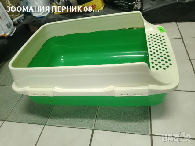 Зелена Огромна котешка тоалетна леген 62/43/14 см, снимка 2 - За котки - 43653173