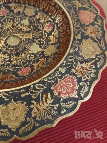 Стара индийска,месингова,фруктиера, бомбониера. , снимка 6 - Антикварни и старинни предмети - 43990170