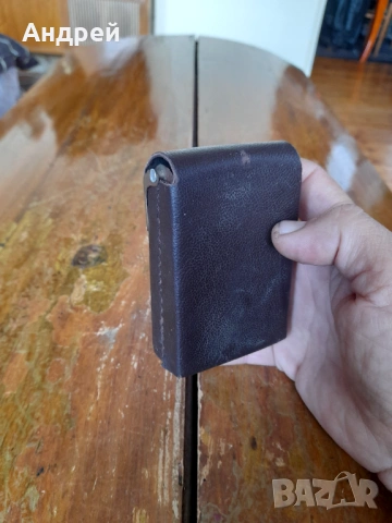 Стар кожен калъф за цигари,табакера Кюстендил, снимка 4 - Други ценни предмети - 53297896