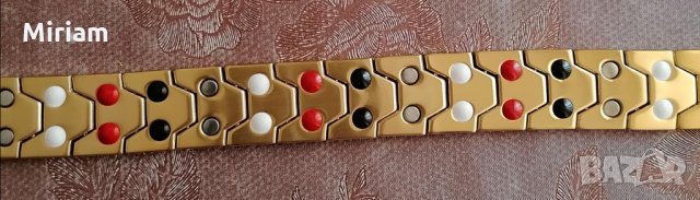 Невероятна масивна златиста магнитна гривна Меркатор с германий 50 лв., снимка 6 - Гривни - 14000749