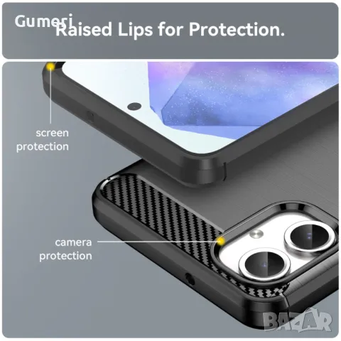 Samsung Galaxy A06  Противоударен Силиконов Гръб Карбон, снимка 9 - Калъфи, кейсове - 49749605