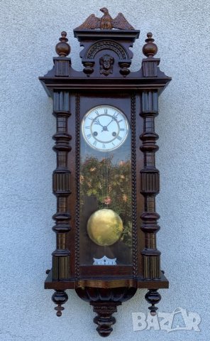 Стенен часовник Friedrich Mauthe от нач. на ХХ в., снимка 5 - Антикварни и старинни предмети - 33376816