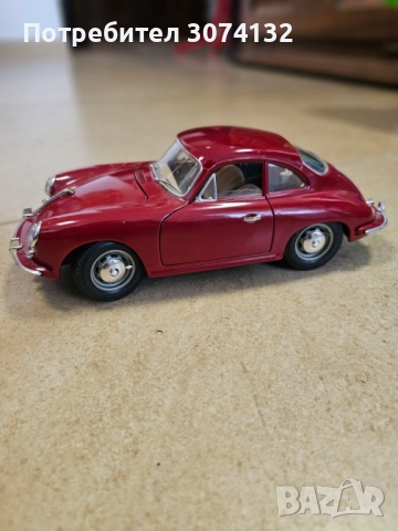 BBURAGO метална колекционерска количка модел Porshe 365 B 1965 година, снимка 6 - Колекции - 52447509
