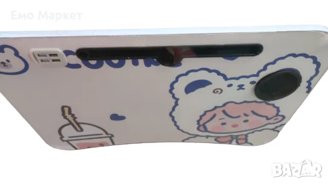 Детска масичка с място за чаша и. С 4 USB порта , вентилатор и LED лампа, снимка 7 - Мебели за детската стая - 48926749