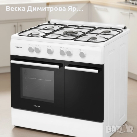 Газова печка Taurus CIG5FWHM – 5 горелки, 70 л фурна, нова/с дефект, снимка 3 - Печки, фурни - 52055848