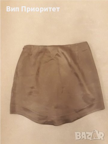 Кафява къса секси поличка сатен , чисто нова  , снимка 7 - Поли - 39217855