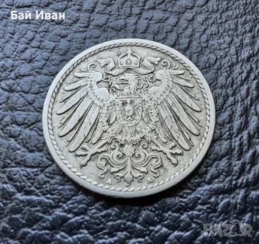 Стара монета 5 пфенига 1908 г. буква А - Германия - топ цена !, снимка 4 - Нумизматика и бонистика - 39767248