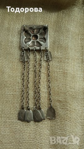 Сребърна брошка, снимка 3 - Други ценни предмети - 28374725