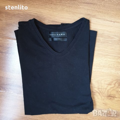 Мъжка тениска ZARA super slim fit размер S, снимка 2 - Тениски - 34792230