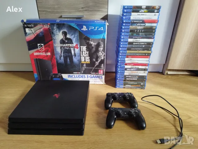 Продавам PS4 Pro с 30 диска, снимка 1 - PlayStation конзоли - 48928241