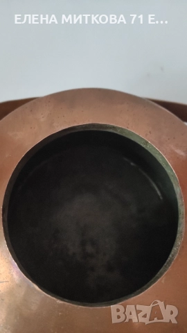 Стар меден чайник с подвижна дръжка и капаче на чучура, снимка 9 - Други ценни предмети - 52712440