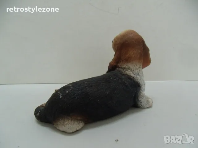 № 7842 стара фигура - куче   - размер 13,5 / 8,5 / 6 см   - синтетика / полирезин, снимка 3 - Други ценни предмети - 48773828