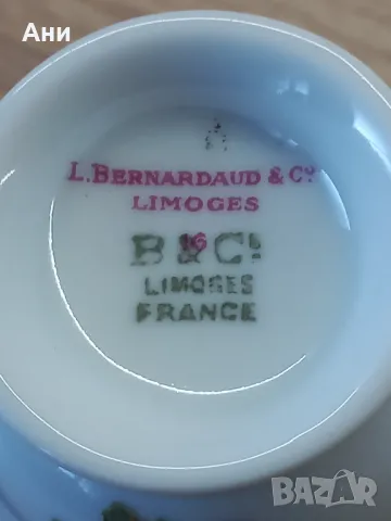 Порцеланов сервиз за кафе Limoges L. Bernardaud & C 1933, снимка 16 - Сервизи - 49691002