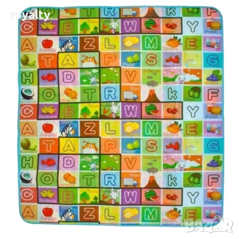 Двулицево детско килимче, Топлоизолиращо. 120х180 см и дебелина 0.5 см "Учи английски", снимка 4 - Други - 49003656