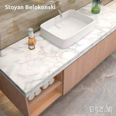 Мраморно самозалепващо фолио за обновяване на дома – водоустойчиво, здраво, практично, снимка 2 - Други стоки за дома - 52856408