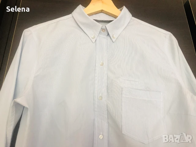 дамска синя риза ZARA, снимка 3 - Ризи - 50559299