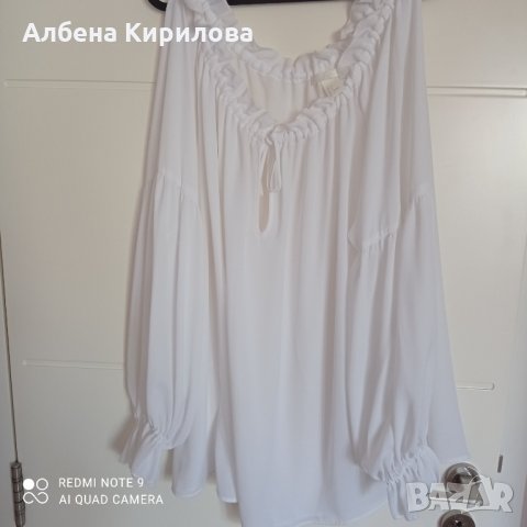 Официална бяла блуза на НМ, М, снимка 4 - Блузи с дълъг ръкав и пуловери - 32557494