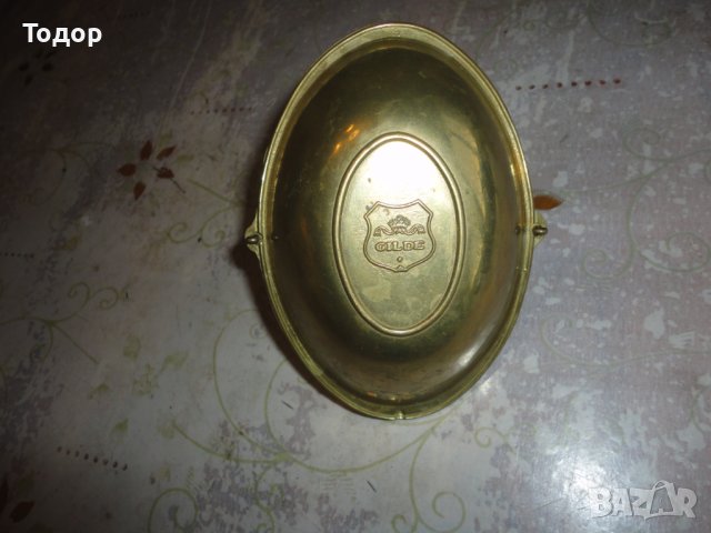 Бронзова купа поднос фигура Gilde, снимка 5 - Колекции - 43771234