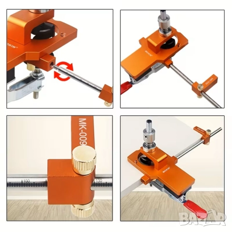 Пробивен комплект за отвори на мебелни панти, 35 мм., снимка 5 - Бормашини - 52662273