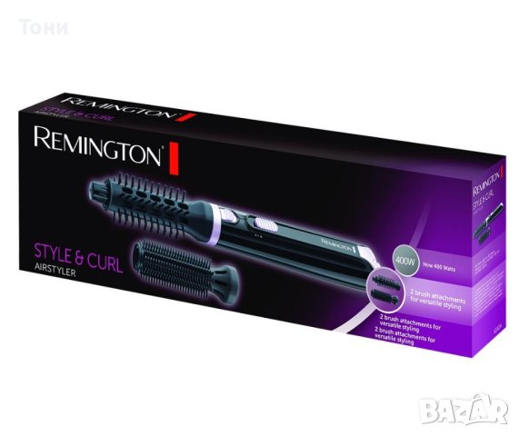 Нова маша за коса с четка Remington Style and Curl Air Styler / 400 W, снимка 1 - Маши за коса - 43823588