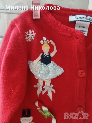 Коледна жилетка 3-6м, снимка 2 - Жилетки и елечета за бебе - 52580988