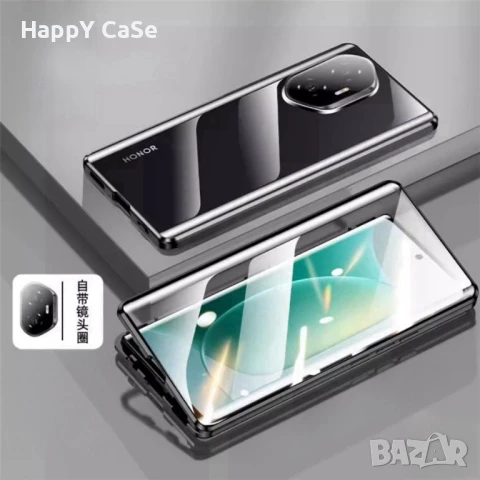 Honor 400 / 400 Pro / 400 Lite / Двоен 360 магнитен кейс калъф с камера протектор, снимка 5 - Калъфи, кейсове - 50739457