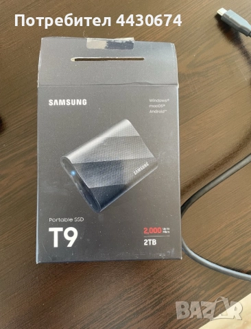 Portable SSD Samsung T9 2 TB, снимка 3 - Твърди дискове - 52623355