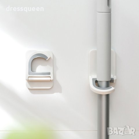 2599 Практична закачалка за дръжката на стирка или моп към стената, снимка 2 - Други стоки за дома - 44129832