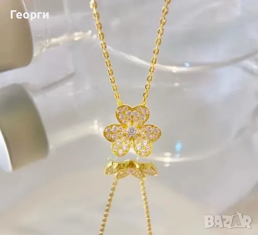 Van Cleef & Arpels колие с мойсанити , снимка 3 - Колиета, медальони, синджири - 50277513