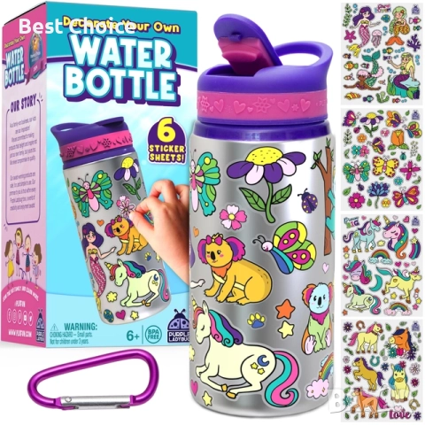 бутилка за вода от неръждаема стомана, произведен от Purple Ladybug. 