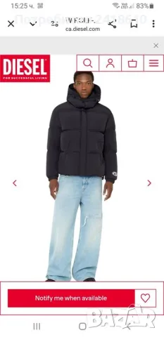 Diesel Rolf Mens Oversize Jacket Size M НОВО! ОРИГИНАЛ! Мъжко Зимно Яке!, снимка 3 - Якета - 47558739