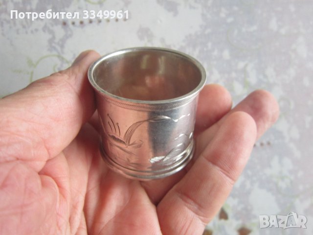 Сребърен салфетник пръстен за кърпа Царска Русия , снимка 6 - Други - 37596735