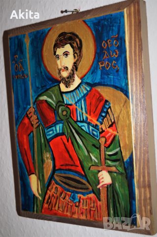 Икона на св. Теодор от Тирон, снимка 6 - Икони - 36777228