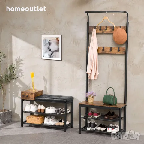 ПРОМОЦИЯ Портманто в индустриален стил BF12MT01, снимка 5 - Етажерки - 49258813