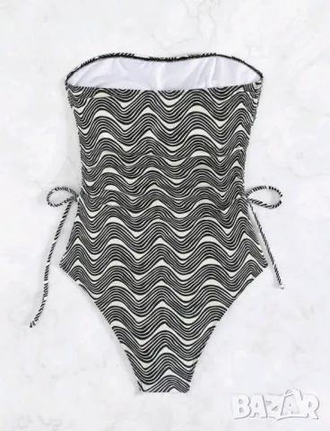 Дамски бански в черно и бяло , снимка 4 - Бански костюми - 50311067