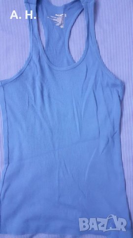 Син памучен потник