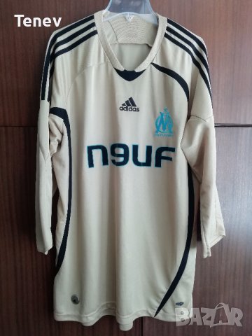 Olympique Marseille Adidas рядка оригинална златна фланелка тениска Олимпик Марсилия L 2008/2009