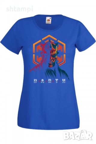 Дамска тениска Star Wars Maul,Филм,Игра,superhero,Изненада,Подарък,Повод,, снимка 4 - Тениски - 37732139