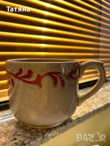 Голяма чаша винтидж ръчно рисувана