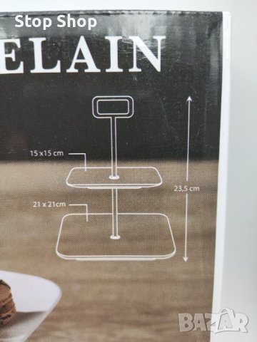 Порцеланова етажерка поднос за сладки , снимка 3 - Прибори за хранене, готвене и сервиране - 43986499