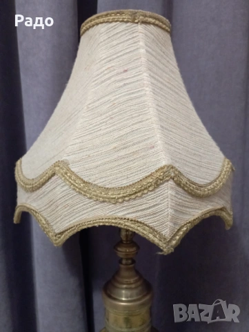 Комплект от две много големи старинни месингови лампи - лампа, снимка 5 - Антикварни и старинни предмети - 47967039