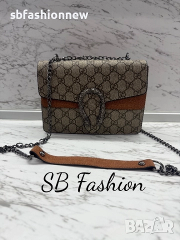 Gucci чанта в кафяво, снимка 4 - Чанти - 52487962
