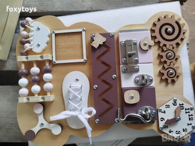 Бизиборд, busyboard дъска мече 22584, Монтесори 10 в 1, снимка 14 - Образователни игри - 47705490