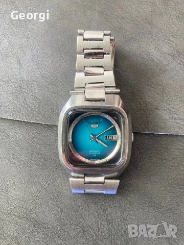 Seiko 5 Blue Sunburst 7009 Automatic Часовник, снимка 8 - Мъжки - 53589898