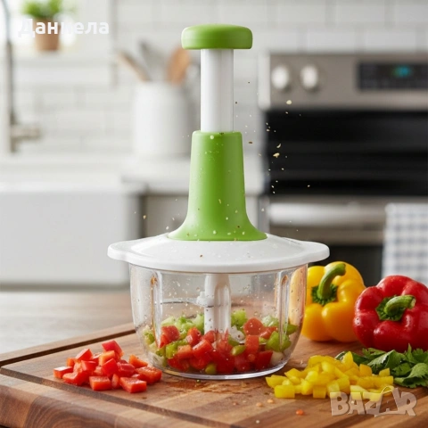 Ръчен кухненски чопър 900 мл с 3 остриета от неръждаема стомана Cheffinger