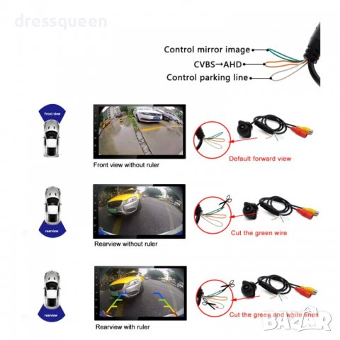 3825 Камера за вграждане за предно или задно виждане, снимка 7 - Аксесоари и консумативи - 39724869